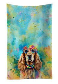 Cocker Spaniel Hippie Dawg Kitchen Towel Dish Cloths Guest Hand Towel Decorative Bathroom Towel for Face,Tea, Dishcloth, Kitchen and Bath