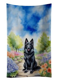 Belgian Sheepdog Spring Path Kitchen Towel Dish Cloths Guest Hand Towel Decorative Bathroom Towel for Face,Tea, Dishcloth, Kitchen and Bath