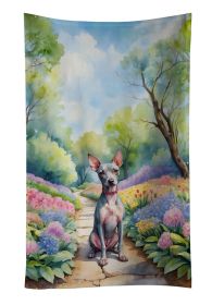 American Hairless Terrier Spring Garden Kitchen Towel Dish Cloths Guest Hand Towel Decorative Bathroom Towel for Face,Tea, Dishcloth, Kitchen and Bath