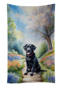 Labrador Retriever Spring Path Kitchen Towel Dish Cloths Guest Hand Towel Decorative Bathroom Towel for Face,Tea, Dishcloth, Kitchen and Bath