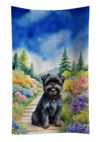 Affenpinscher Spring Garden Kitchen Towel Dish Cloths Guest Hand Towel Decorative Bathroom Towel for Face,Tea, Dishcloth, Kitchen and Bath