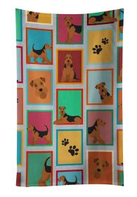 Lots of Airedale Terrier Kitchen Towel Dish Cloths Guest Hand Towel Decorative Bathroom Towel for Face,Tea, Dishcloth, Kitchen and Bath