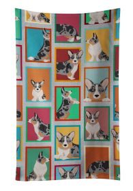 Lots of Blue Merle Welsh Cardigan Corgi Kitchen Towel Dish Cloths Guest Hand Towel Decorative Bathroom Towel for Face,Tea, Dishcloth, Kitchen and Bath