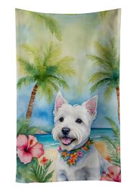 Westie Luau Kitchen Towel Dish Cloths Guest Hand Towel Decorative Bathroom Towel for Face,Tea, Dishcloth, Kitchen and Bath