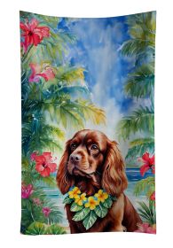 Sussex Spaniel Luau Kitchen Towel Dish Cloths Guest Hand Towel Decorative Bathroom Towel for Face,Tea, Dishcloth, Kitchen and Bath