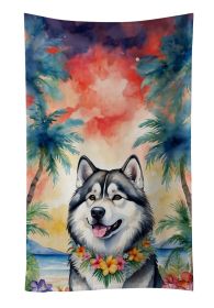 Alaskan Malamute Luau Kitchen Towel Dish Cloths Guest Hand Towel Decorative Bathroom Towel for Face,Tea, Dishcloth, Kitchen and Bath