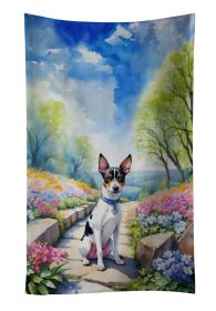 Rat Terrier Spring Path Kitchen Towel Dish Cloths Guest Hand Towel Decorative Bathroom Towel for Face,Tea, Dishcloth, Kitchen and Bath