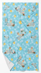 Lemon and White Tricolor Basset Hound Bath Towel Large Oversized Plush Fitness Body Towel, Ultra Soft Absorbent Quick Drying, 42"L x 24"W