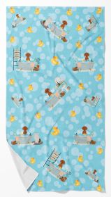 Red Dachshund Bath Towel Large Oversized Plush Fitness Body Towel, Ultra Soft Absorbent Quick Drying, 42"L x 24"W
