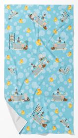 Salt Pepper Schnauzer Bath Towel Large Oversized Plush Fitness Body Towel, Ultra Soft Absorbent Quick Drying, 42"L x 24"W