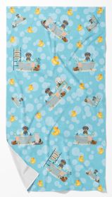 Wirehair Blue and Tan Dachshund Bath Towel Large Oversized Plush Fitness Body Towel, Ultra Soft Absorbent Quick Drying, 42"L x 24"W