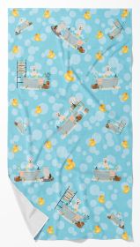 White Cream Labrador Retriever Bath Towel Large Oversized Plush Fitness Body Towel, Ultra Soft Absorbent Quick Drying, 42"L x 24"W