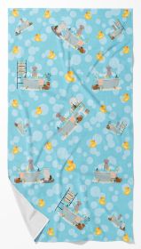Gray Labrador Retriever Bath Towel Large Oversized Plush Fitness Body Towel, Ultra Soft Absorbent Quick Drying, 42"L x 24"W