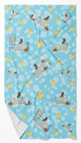 Black and Tan German Shepherd Bath Towel Large Oversized Plush Fitness Body Towel, Ultra Soft Absorbent Quick Drying, 42"L x 24"W