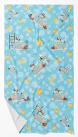 Longhair Cream Dapple Dachshund Bath Towel Large Oversized Plush Fitness Body Towel, Ultra Soft Absorbent Quick Drying, 42"L x 24"W