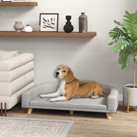Dog Sofa Couch Bed With Washable Cushion For Large Dogs (Color: Gray-780x175x650 mm)